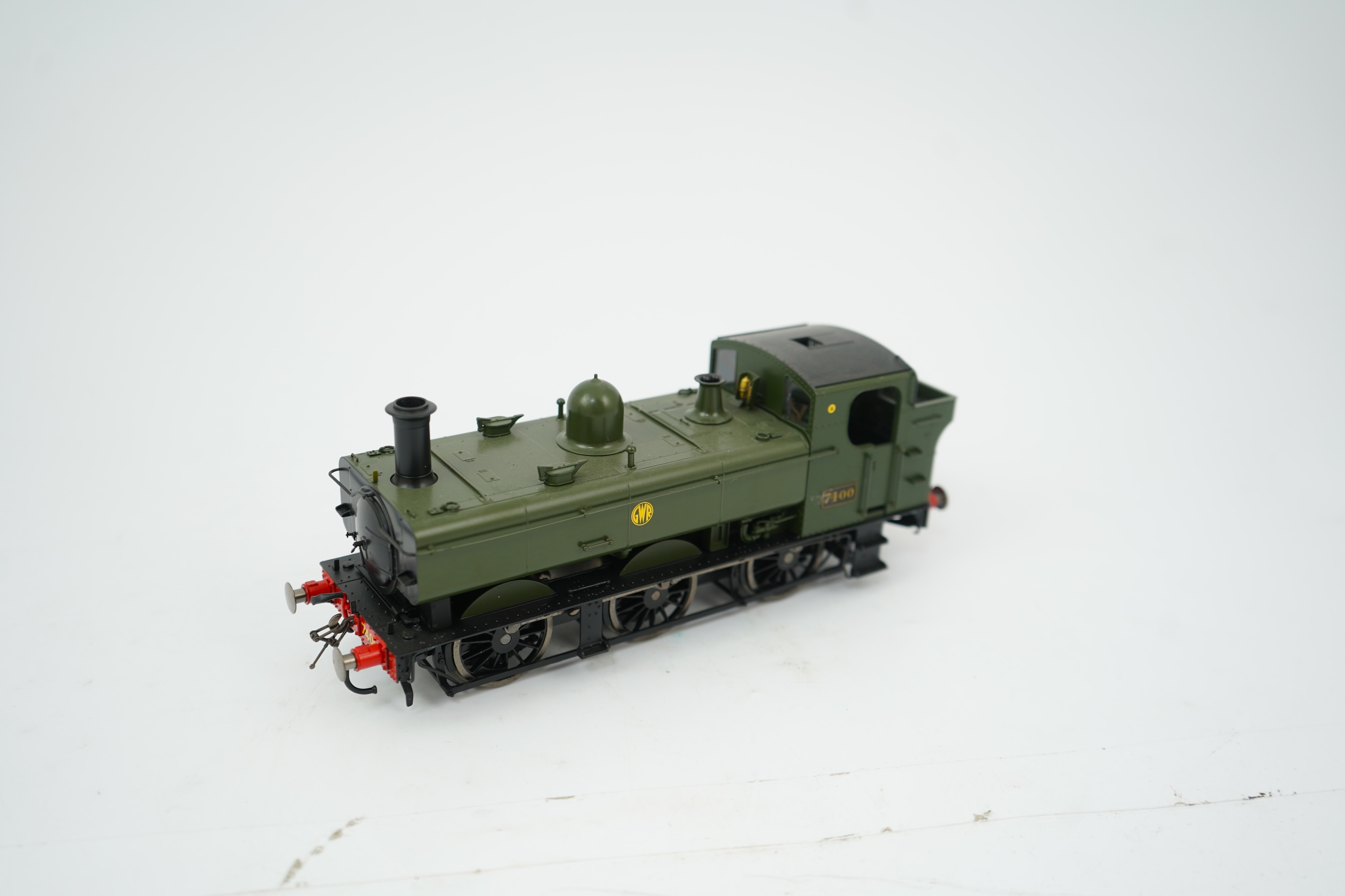 An 0 Gauge ‘Super O’, made in China, model of GWR Class 74xx, 7400, 0-6-0T locomotive, powered for two rail operation.